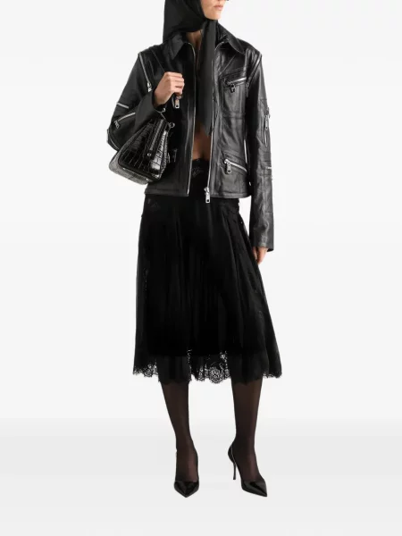 Geanta de piele Dolce & Gabbana negru