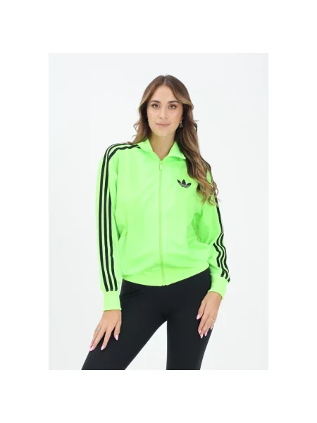 Lniana bluza Adidas Originals zielona