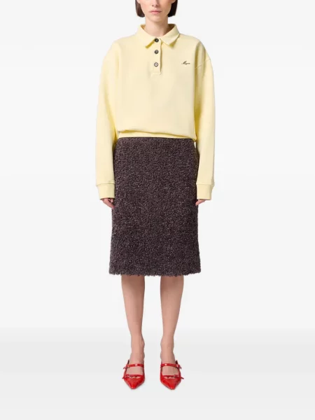 Bouclé fustă midi Msgm maro