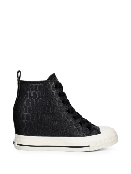 Sneakerși Guess cu imagine negru