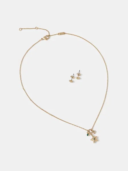 Ogrlica in uhani Coach zlata