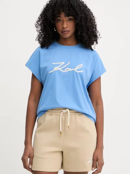 Karl Lagerfeld t-shirt niebieska