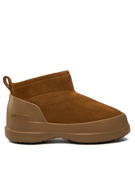 Замшевые дутики Moon Boot коричневые