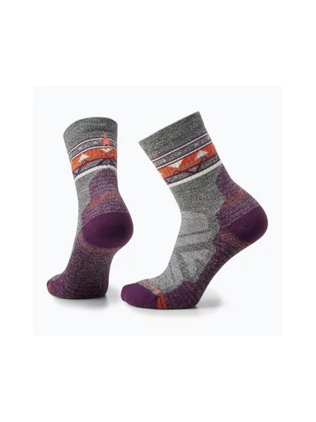Шкарпетки Smartwool Hike Light Cushion Zig Zag Valley Mid Crew попіл/вугілля