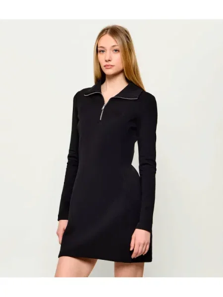 Calvin Klein Jeans Rochie | shearling negru
