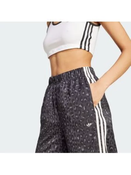 Adidas Spodnji del trenirke Satin Wide Leg siva