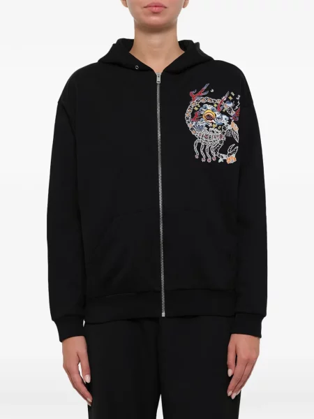 Hanorac cu glugă Givenchy cu broderie negru