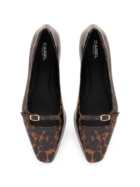 Balerini Carel Paris cu imagine cu model leopard maro