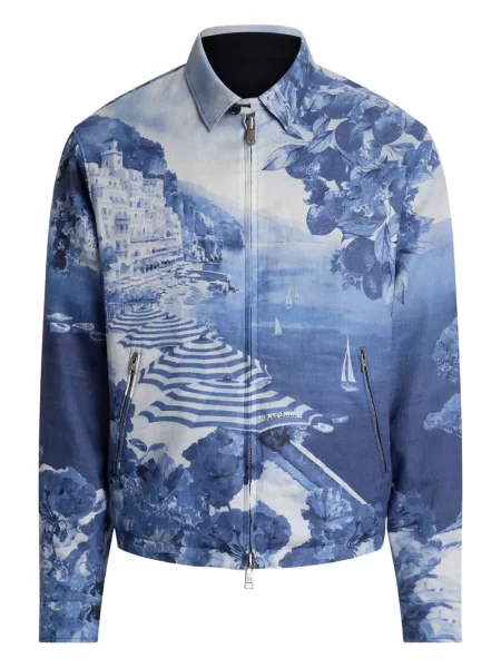 Geacă Ralph Lauren Purple Label cu imagine albastru