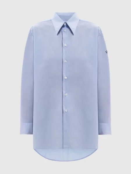 Рубашка Maison Margiela Mm6 с принтом голубая