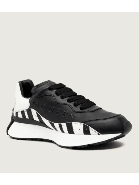 Alexander McQueen Teniși din piele negru