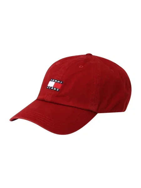 Шапка с козирка Tommy Jeans с апликация бордо