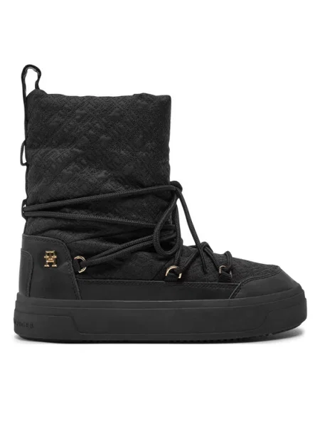 Kozačky Tommy Hilfiger černé