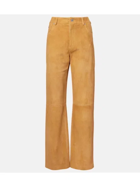 Semišové nohavice Loewe béžová