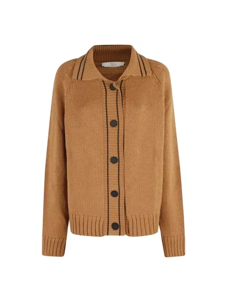 Lniany sweter Tela fioletowy