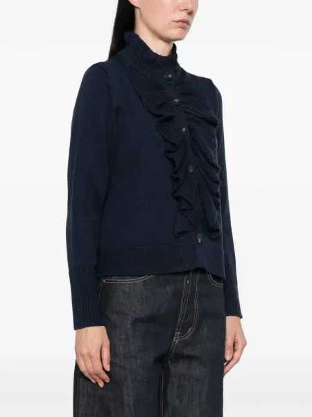Cardigan Psophia cu volane albastru