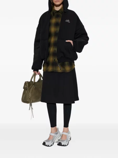 Cămașă Balenciaga în carouri verde