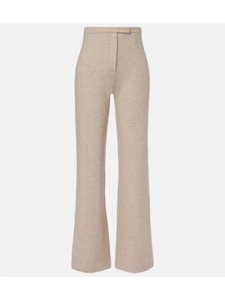 Pantaloni Loro Piana din cașmir bej