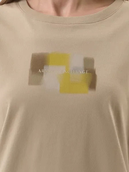 Футболка Armani Exchange бежевая