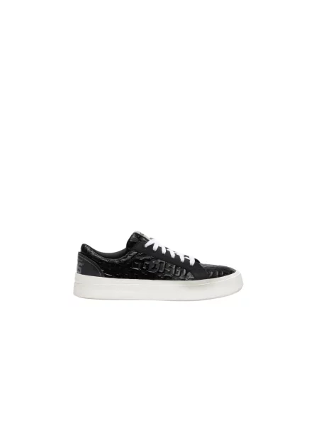 Lakierowane sneakersy Gcds skórzane czarne