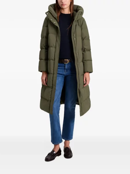 Palton Woolrich cu glugă verde