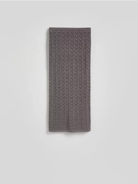 Reserved Dzianinowa spódnica maxi brązowy