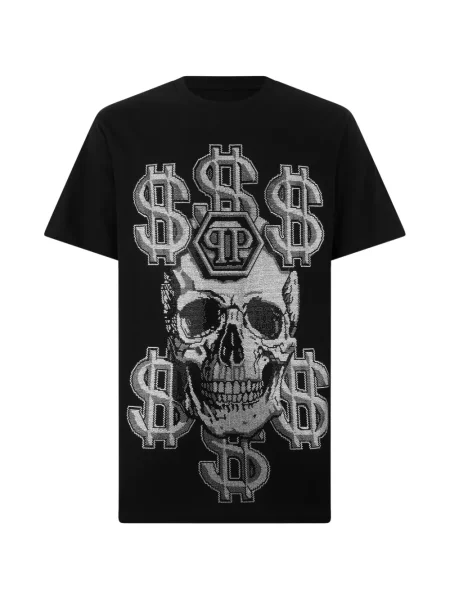Tricou Philipp Plein cu imagine negru