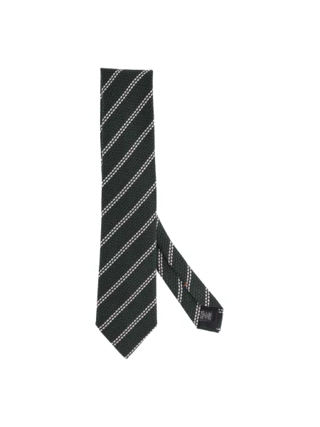 Pasek Zegna w paski z paskiem zielony