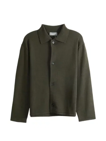 Gulerat tricou polo Margaret Howell verde