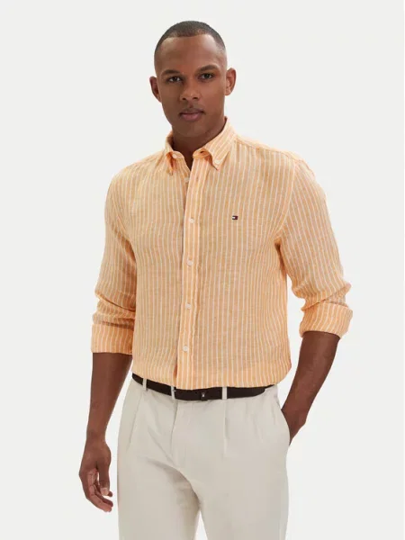 Tommy Hilfiger Cămașă Bengal deschis portocaliu