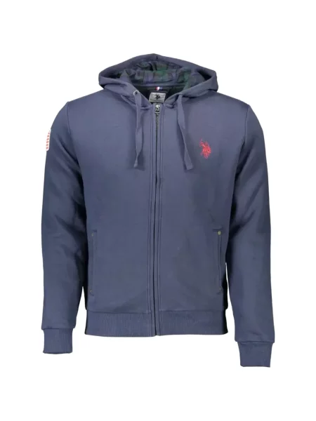 Hímzett kapucnis melegítő felső U.s. Polo Assn. kék