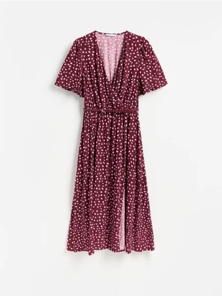 Reserved Rochie din cu curea maro