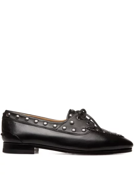 Pantofi Bally din piele cu tepi negru