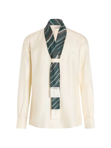 Cămașă Dolce & Gabbana de mătase alb