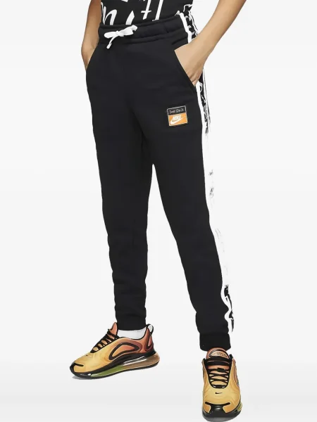 Hanorac cu glugă Nike cu autograf cu dungi alergare negru