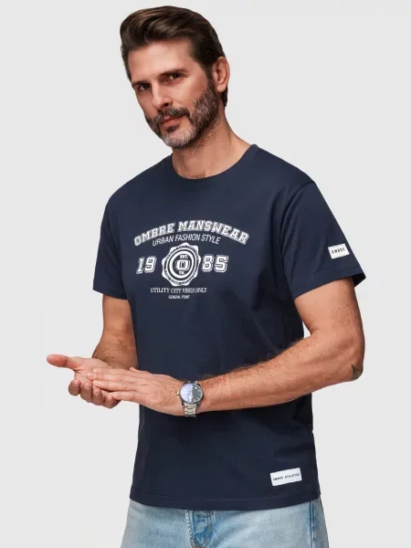Tricou Ombre albastru
