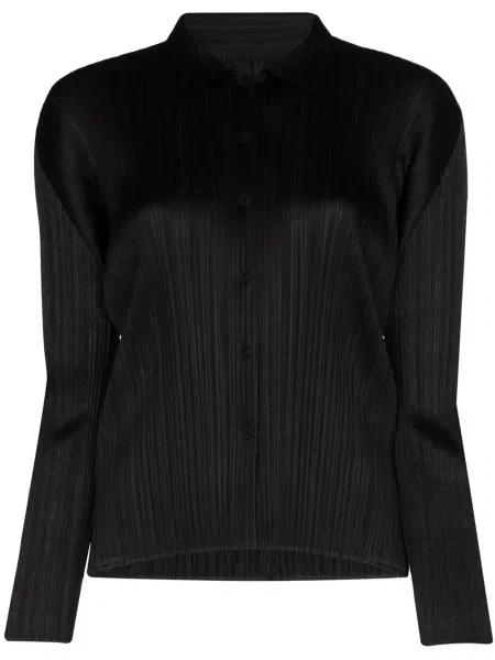 Cămașă Pleats Please Issey Miyake plisată negru