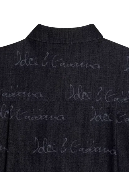 Дънкова риза Dolce & Gabbana синьо