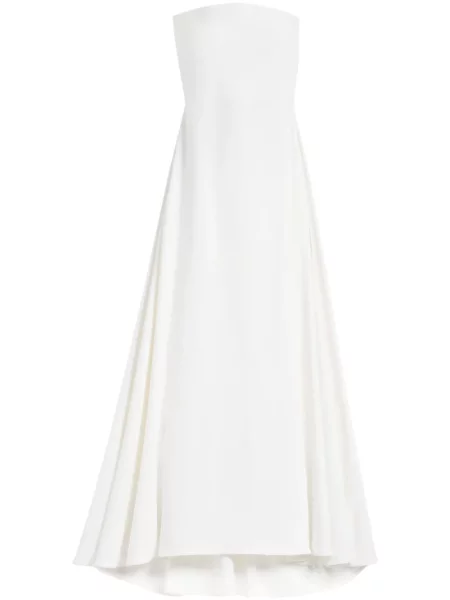 Maksi sukienka maxi Jacquemus bez ramiączek garniturowa biała