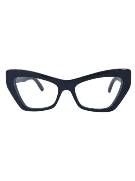 Lniane okulary przeciwsłoneczne Balenciaga czarne