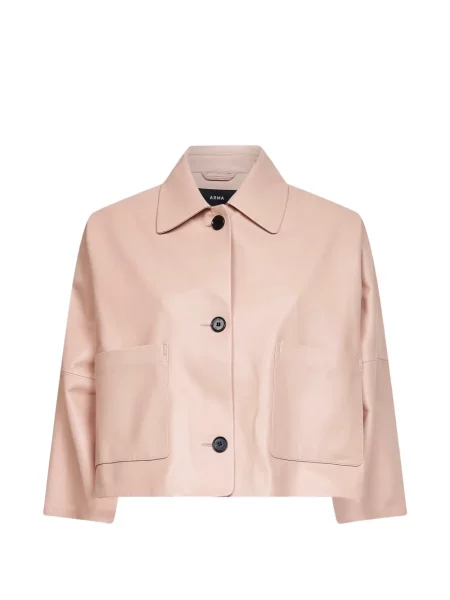 Kurtka skórzana Arma różowa