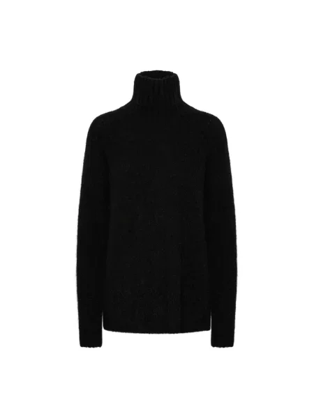 Sweter My Essential Wardrobe z wysokim kołnierzem czarny