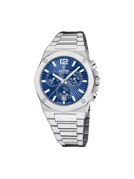 FESTINA Analogové hodinky Chronograph Vallée Swiss Made' modrá
