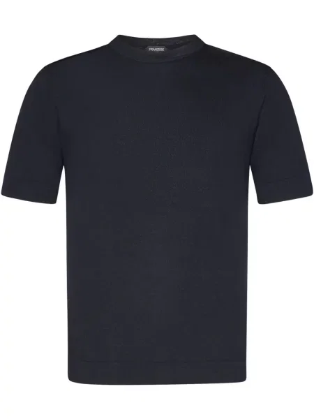 Tricou Franzese Collection tricotate albastru