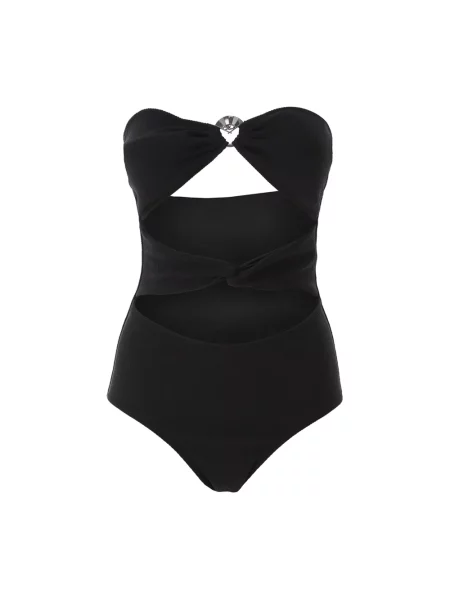 Strój kąpielowy Karl Lagerfeld bez ramiączek czarny