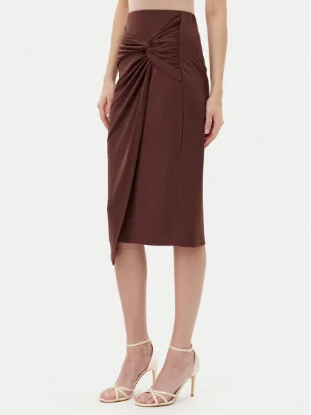 Rinascimento Fustă midi maro