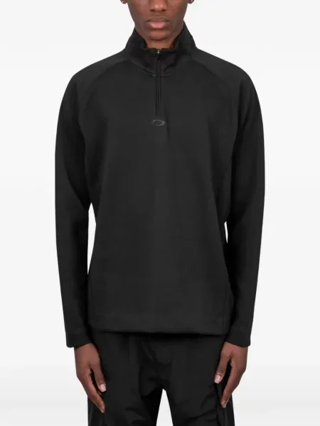 Majica s kapuljačom na patentni zatvarač Oakley crna