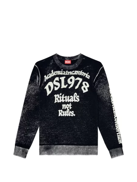 Pulover Diesel cu imagine negru