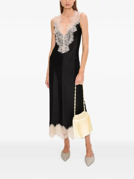 Rochie midi Simon Miller din dantelă negru