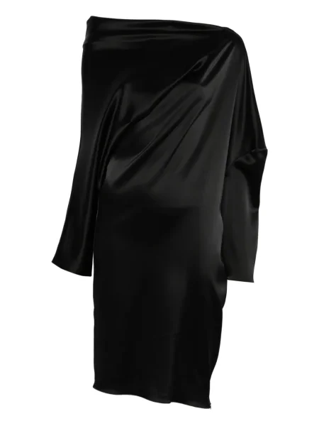 Odgovarati mini haljina Gianluca Capannolo s draperijom crna